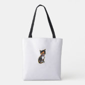 Badass Cat Mam Fun Calico Tote Bag (Achterkant)