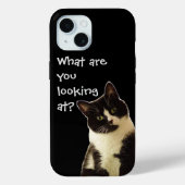 Badass Cat "Wat kijk je..." Case-Mate iPhone Case (Achterkant)