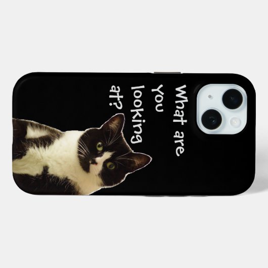 Badass Cat "Wat kijk je..." Case-Mate iPhone Case (Achterkant (horizontaal))