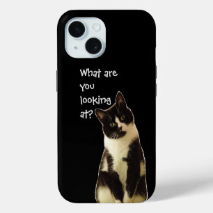 Badass Cat "Wat kijk je..." iPhone 15 Case