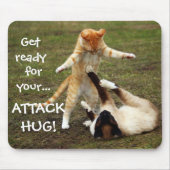 Badass Cats - Attack hug Muismat (Voorkant)