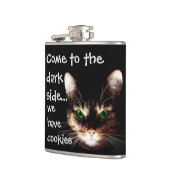 Badass Cats - "De donkere kant heeft koekjes" Heupfles (Links)