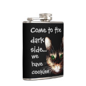 Badass Cats - "De donkere kant heeft koekjes" Heupfles (Rechts)