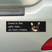 Badass Cats - "Donkere kant heeft koekjes" Bumpersticker (Op auto)