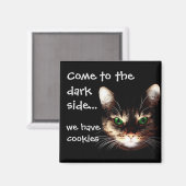 Badass Cats - "Donkere kant heeft koekjes" Magneet (Voorkant / Achterkant)