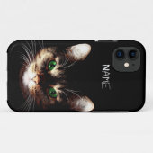 Badass Cats - groene ogen Case-Mate iPhone Case (Achterkant (horizontaal))