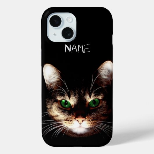 Badass Cats - Groene Ogen Gepersonaliseerd Case-Mate iPhone Case (Achterkant)