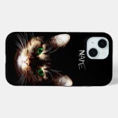 Badass Cats - Groene Ogen Gepersonaliseerd Case-Mate iPhone Case (Achterkant (horizontaal))
