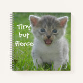Badass Cats - "Tiny but Fierce" Kitten Notitieboek (Voorkant)