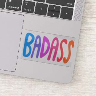 BADASS Colorful Fun Lettering Sticker