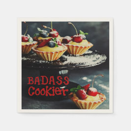 BADASS COOKIER Funny Gifts Quote Paper NAPKINS Servet