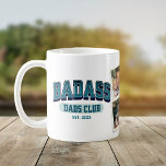 Badass Dad Club Fotocollage Cool Trendy Plezier Koffiemok<br><div class="desc">Word lid van de Badass Dad Club met deze coole mok! Trendy fotocollage design voor een leuk Vaderdag cadeau. Proost op geweldige vaders!</div>