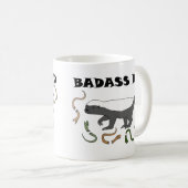 Badass Dad Funny Vaderdag gift Honey Badger Koffiemok (Voorkant rechts)
