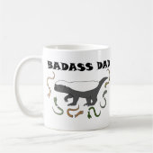 Badass Dad Funny Vaderdag gift Honey Badger Koffiemok (Links)