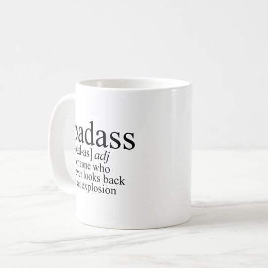 Badass-definitie Koffiemok (Voorkant links)