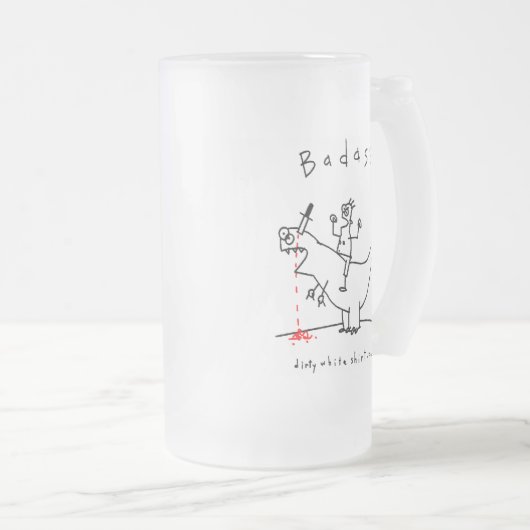 Badass Dinosaur Guy Matglas Bierpul (Voorkant rechts)