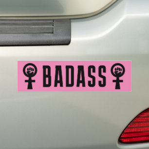 Badass Feminist Bumpersticker