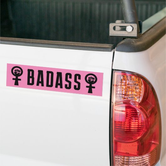 Badass Feminist Bumpersticker (Op Truck)