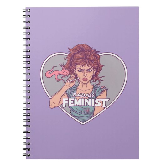 BADASS FEMINIST, cartoon Notitieboek (Voorkant)