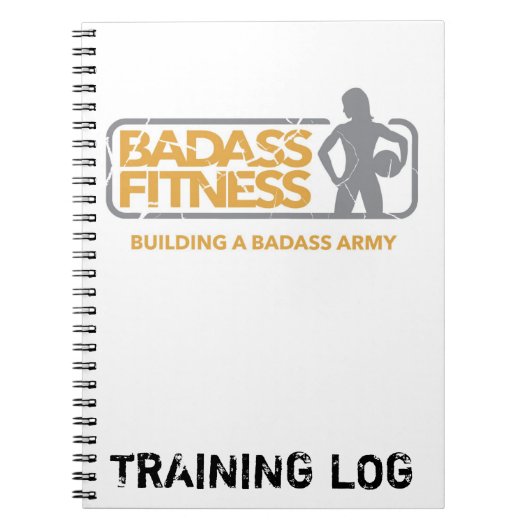 Badass Fitness Training Log/Food Diary Notitieboek (Voorkant)