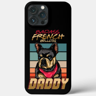 Badass French Bulldog papa Case-Mate iPhone Case