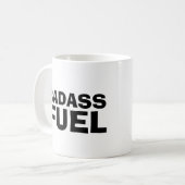 BADASS FUEL TRENDY FUNNY COFFEE MOK (Voorkant links)