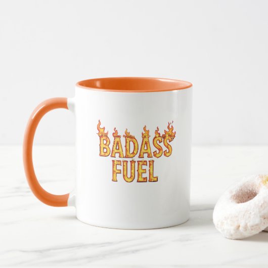 Badass Fuel Trendy Grappig Quote Mok (Met donut)