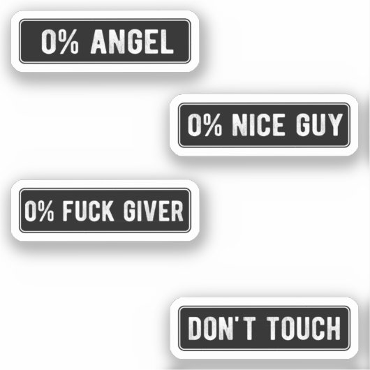 Badass Funny Helmet Stikers Pack II Sticker (Voorkant)