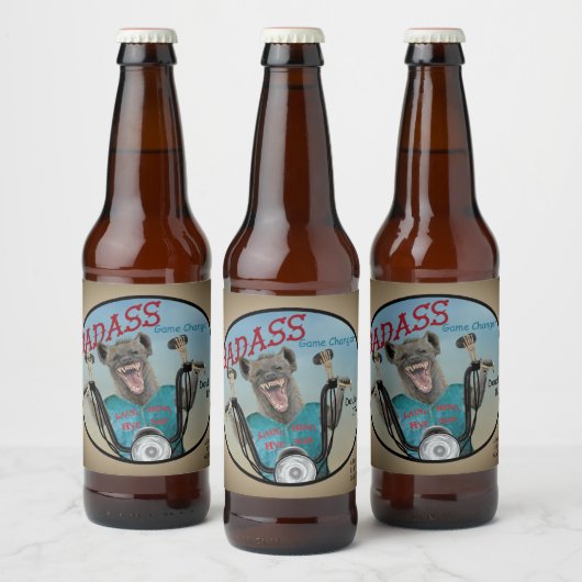 Badass Game Changer (Naam en Stijl) Bier Etiket (Flessen)
