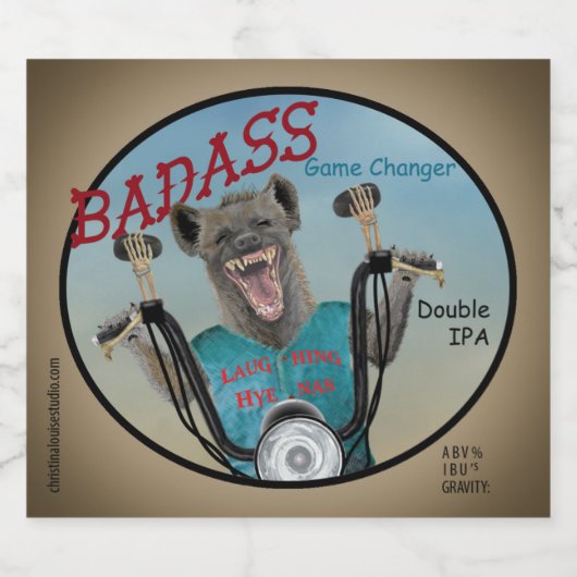 Badass Game Changer (Naam en Stijl) Bier Etiket (Enkel label)