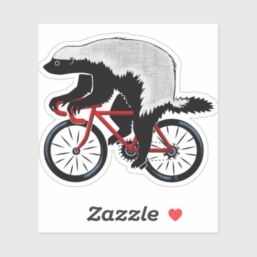 Badass Honey Badger Biker Sticker (Vel)