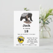 Badass Honey Badger Fearless 18th Birthday Party (Staand voorkant)