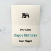 Badass Honey Badger Fearless Attitude Animal Art Kaart (Binnen)