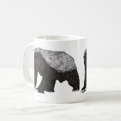 Badass Honey Badger Fearless Attitude Animal Art Koffiemok (Voorkant links)
