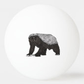 Badass Honey Badger Fearless Attitude Animal Art Pingpongbal (Voorkant)