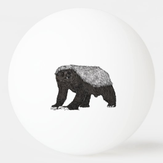 Badass Honey Badger Fearless Attitude Animal Art Pingpongbal (Voorkant)