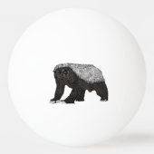 Badass Honey Badger Fearless Attitude Animal Art Pingpongbal (Achterkant)