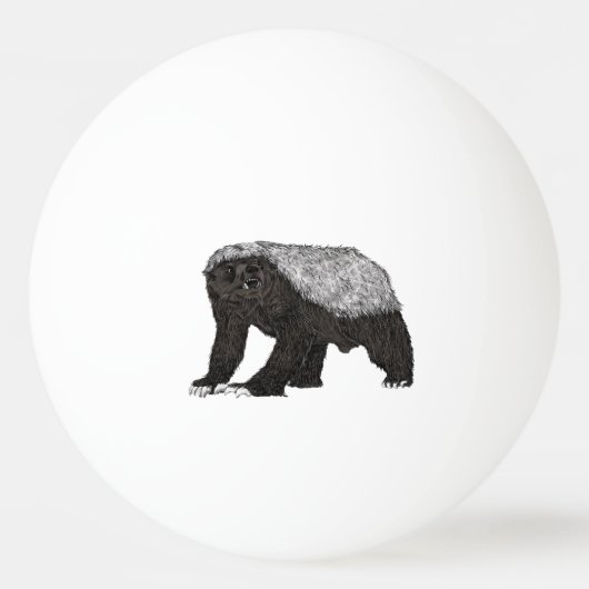 Badass Honey Badger Fearless Attitude Animal Art Pingpongbal (Achterkant)