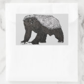 Badass Honey Badger Fearless Attitude Animal Art Rechthoekige Sticker (Tas)