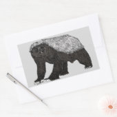 Badass Honey Badger Fearless Attitude Animal Art Rechthoekige Sticker (Envelop)