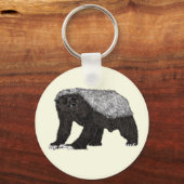 Badass Honey Badger Fearless Attitude Animal Art Sleutelhanger (Voorkant)