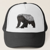 Badass Honey Badger Fearless Attitude Animal Art Trucker Pet (Voorkant)