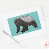 Badass Honey Badger Fearless Nasty Attitude Animal Rechthoekige Sticker (Envelop)
