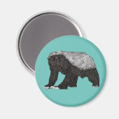 Badass Honey Badger Nasty Attitude Animal Art Magneet (Voorkant / Achterkant)