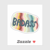 BADASS kleurrijke handenbandjes Sticker (Vel)