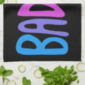 BADASS kleurrijke kool en vun BLACK Theedoek (Gevouwen)