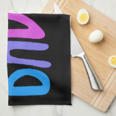 BADASS kleurrijke kool en vun BLACK Theedoek (Quarter Fold)