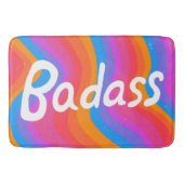 BADASS kleurrijke kool en vun stripes Badmat (Voorkant)