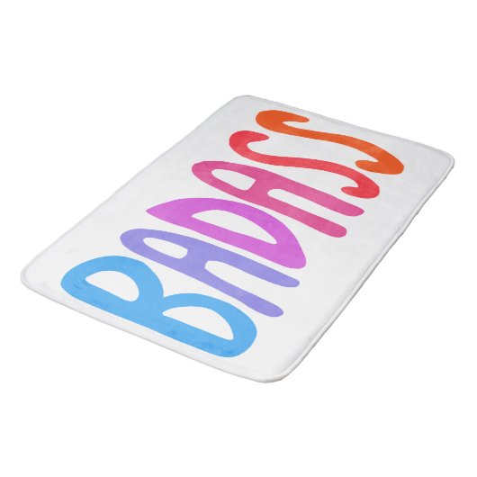 BADASS kleurrijke kool en witte tonijn Badmat (Gekanteld)