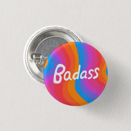 BADASS kleurrijke ventilatorstrips Ronde Button 3,2 Cm (Voorkant /achterkant)